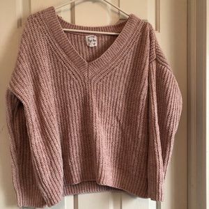 Mauve v neck sweater